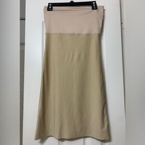 SPANX Tan and Cream Strapless Sheath Shapewear